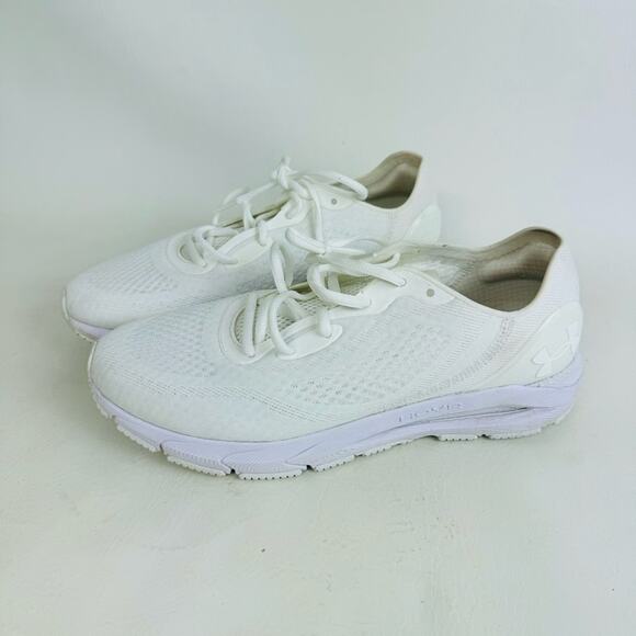 Under Armour Womens HOVR Sonic 5 UA White Running Shoes Sneakers Size 10 - Picture 1 of 14